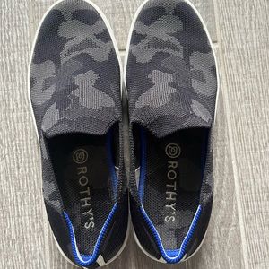 Rothy’s Gray Camo Slip On Sneakers Size 7.5